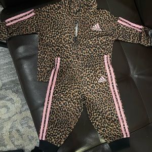 Adidas Pink & Cheetah Track Suit